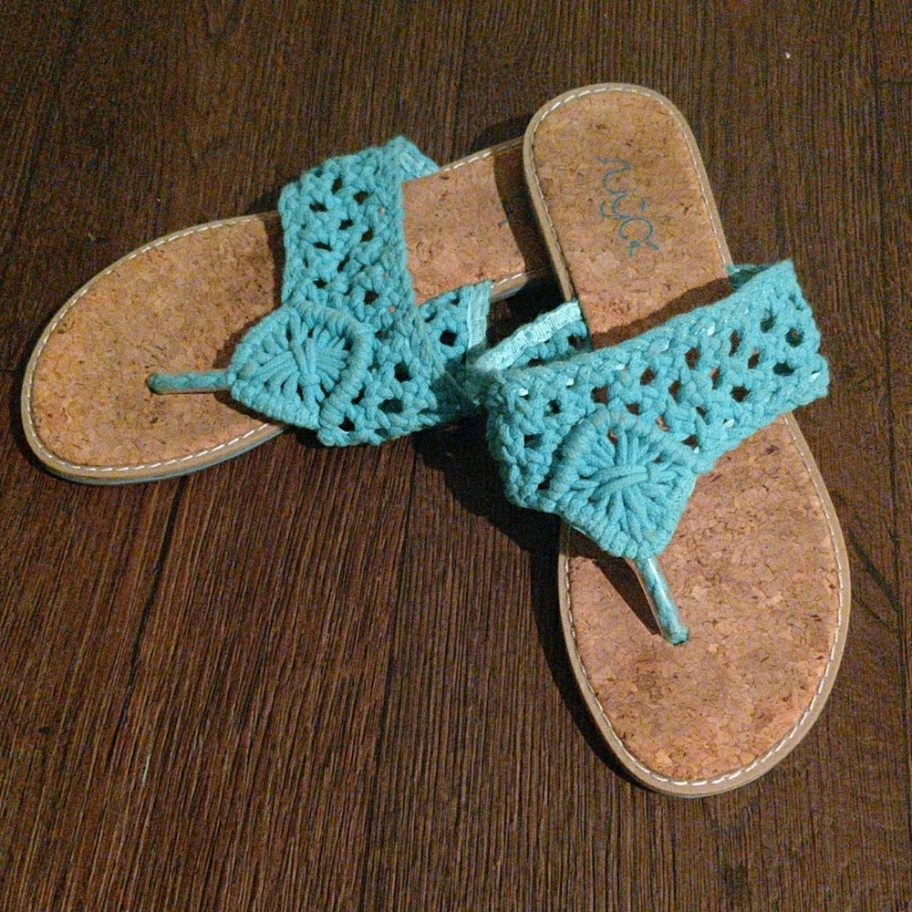 Turquoise sandals